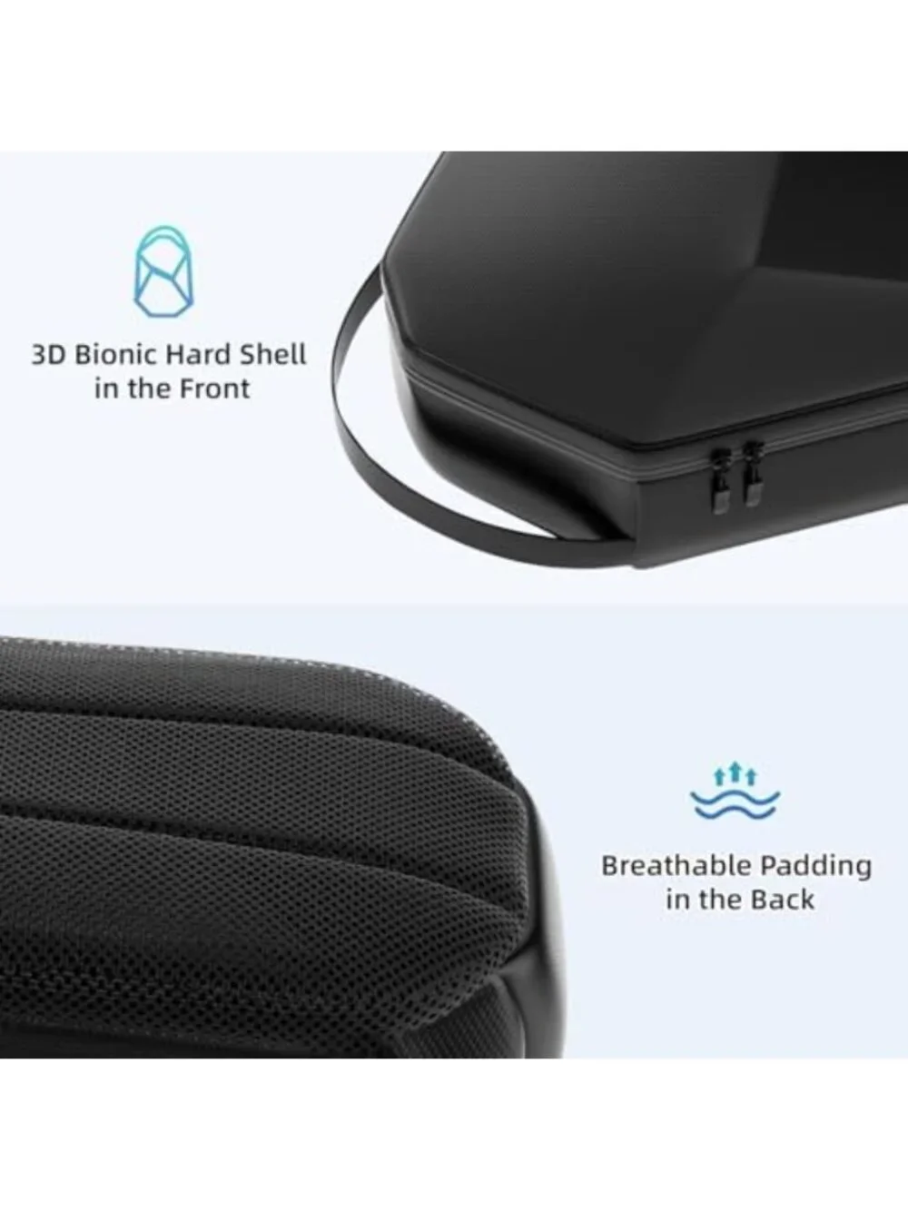VR Carrying Case for Meta Quest 3/2 - Fits BOBOVR & KIWI Straps, Travel Ready